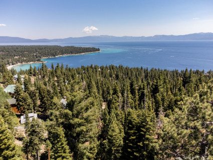 Bird's eye view of Lake Tahoe, CA