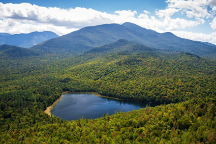 Image of the Adirondack Mountains, New York, in the summer. 