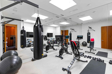 A fully equipped home gym.