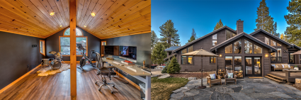 lake tahoe office/gym and outdoor area