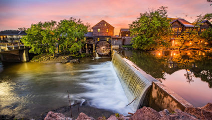 Water flows down the river in Gatlinburg, Tennessee, embodying why it’s one of the best places for a second home.