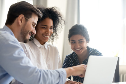 Group of people learning about finance investing