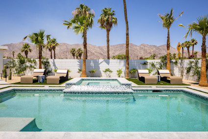 Desert Ridge in La Quinta brings indoor-outdoor living to life with a pool, spa and mountain views.
