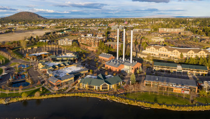 The downtown area of Bend, Oregon sits surrounded by nature, embodying why it’s one of the best places for a second home.