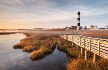 A photo of Cape Hatteras, one of the best places to visit in North Carolina.