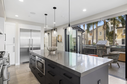 Newport Beach kitchen with balcony 