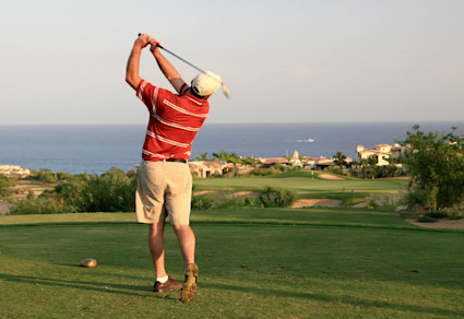 A popular thing to do in Cabo is enjoying seaside golf courses.