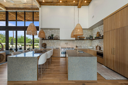 Tulum Oasis in Scottsdale pairs indoor outdoor living with a chef's kitchen and a spa-like primary bath, ideal for winter wellness rituals and meal prep.