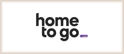 A logo of HomeToGo, one of the many Plum Guide alternatives.