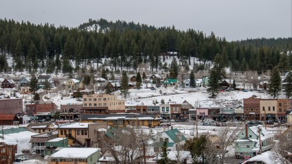 Snow covering Truckee