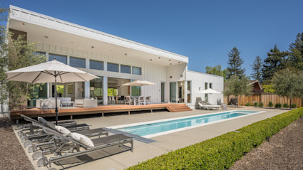 Modern Farmhouse with backyard pool