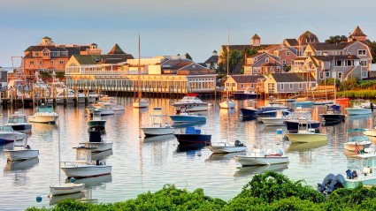 A luxury beachfront vacation home is shown in Cape Cod, a popular second home destination.