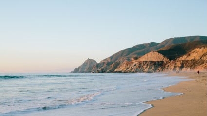 mountain and beach shot