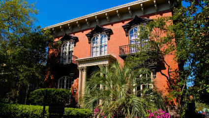 A photo of a home in Savannah, Georgia where you can explore empty nest ideas like haunted house tours.