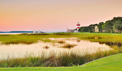Shore on Hilton Head at sunrise. 