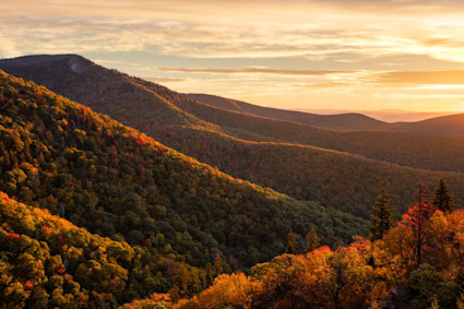 Image of the Blue Ridge Mountains. 