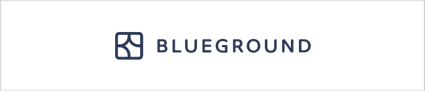 The logo of Blueground, one of the best Airbnb alternatives, is displayed. 