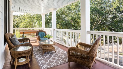 Image of porch at an Isle of Palms vacation home