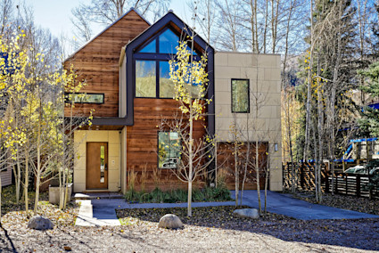Contemporary Aspen Grove exterior with outdoor living and a rooftop hot tub, ideal for après-ski and summer evenings steps from town.