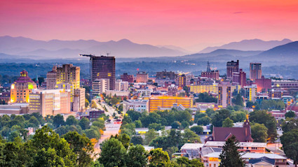 Asheville, North Carolina, skyline. 
