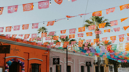 Cabo's colorful streets and palm-lined plazas set the scene for dinner after a day on the water.