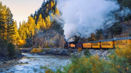 Riding the Durango and Silverton Railroad is one of the best things to do in Telluride. 