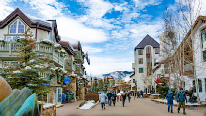 Vail Village during the holidays.