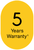 Five Years Warranty