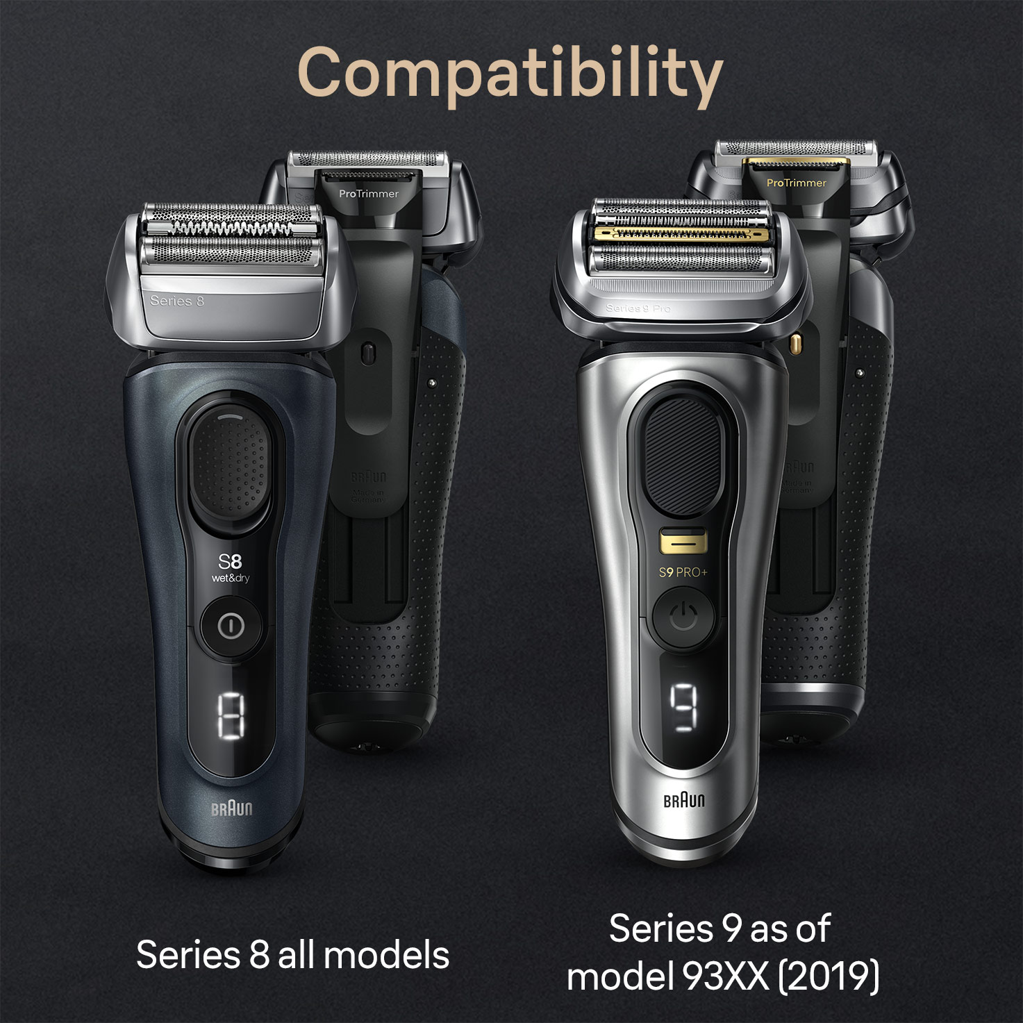 BRAUN s8、s9 PowerCase グレー 充電ケース ブラウンs8、9 BRAUN s8、s9 PowerCase グレー 充電ケース ブラウンs8、9