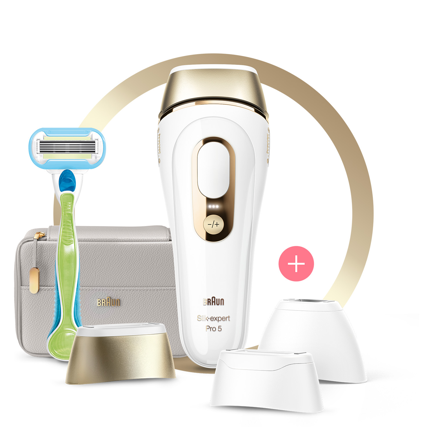IPL Hair Removal System For Body & Face With Razor And Pouch