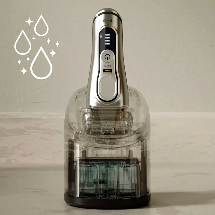 Optimizes shaver hygiene Optimizes shaver hygiene