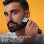 Man using Beard trimmer on beard