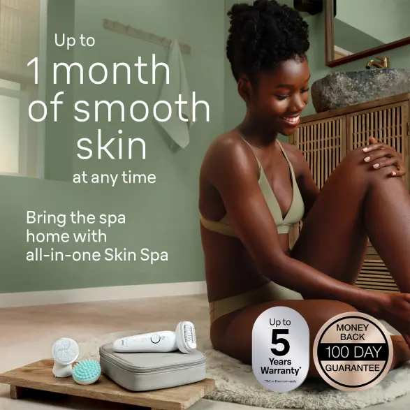 Up to 1 month smooth skin at any time