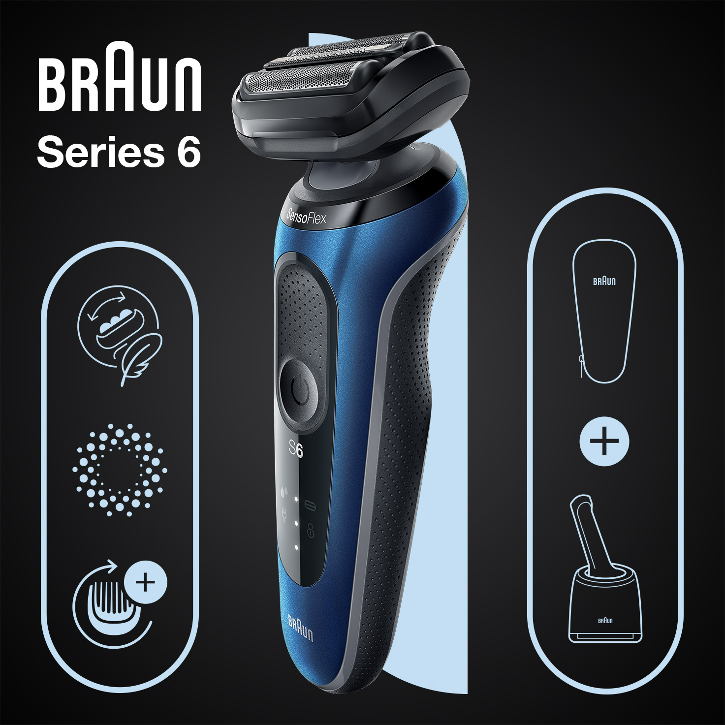 Series 6 60-B7000CC Shaver for Men, Wet & Dry for Sensitive Skin | UK