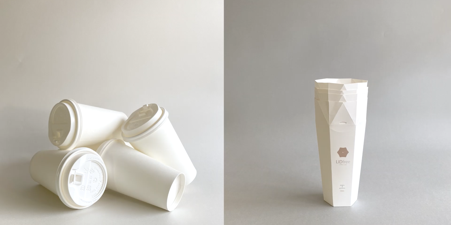 Plastic-Free Origami Coffee Cups : LIDfree paper cup