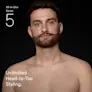 Young shirtless man with beard after using the Braun all in one trimmer kit Series 5