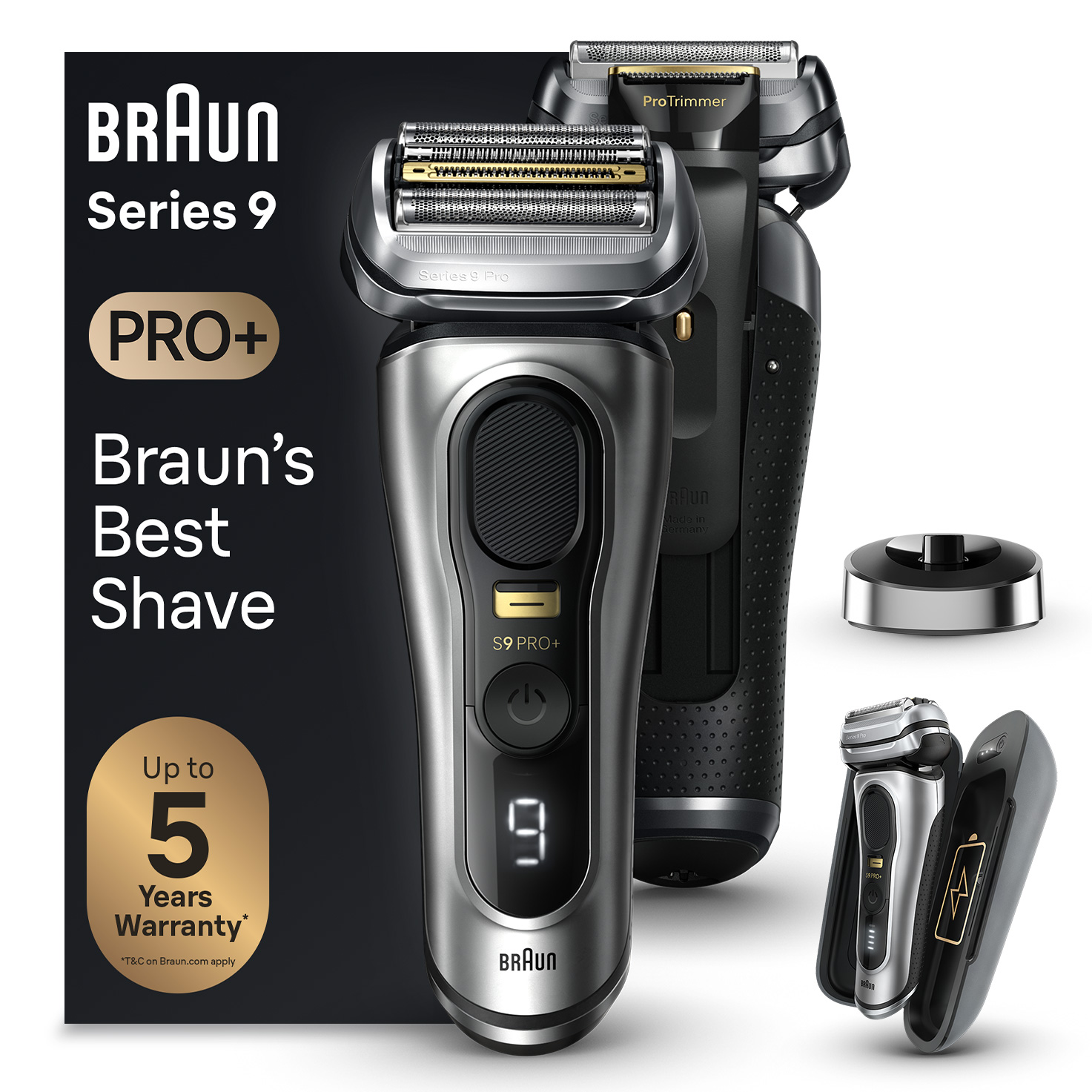 Braun Series 9 Pro+ Electric Shaver with ProTrimmer