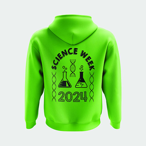 Green school trip hoodie