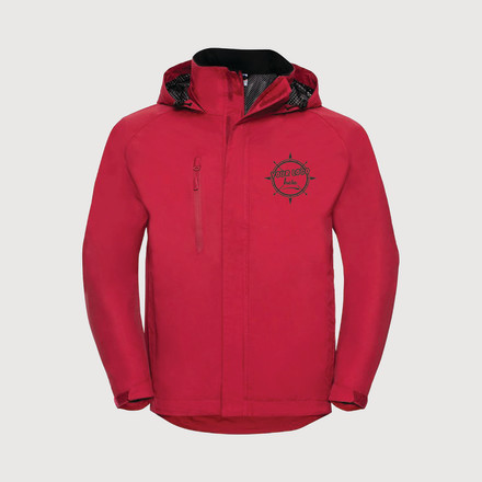 red hooded premium jacket