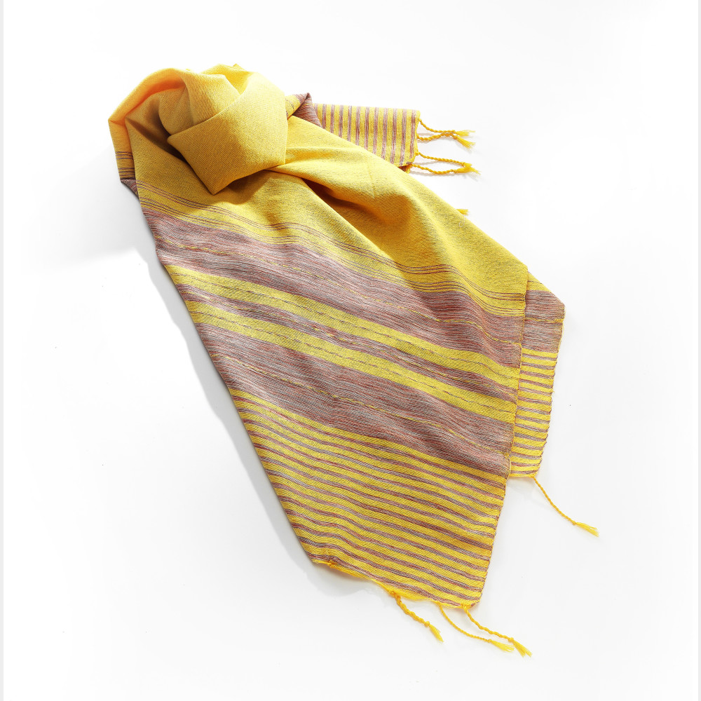 clothes everyday scarf-yellow-red