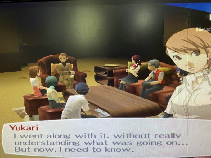A screenshot of Yukari saying 'I went along with it, without really udnerstanding what was going on... But now, I need to know.'