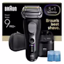 Braun Series 9 PRO+ 9660cc scheerapparaat met reisetui en reinigingsstation.