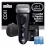 Braun Series 8 8663cc scheerapparaat met reisetui en 5-in-1 Smart Care reinigingsstation.