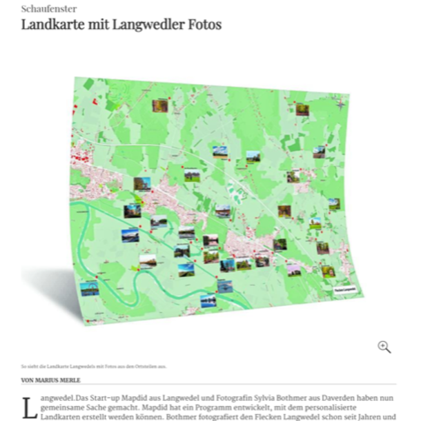 Heimat-Landkarte mit Langwedler Fotos von Sylvia Bothmer