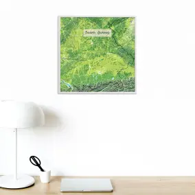 Bayern-Landkarte als Poster im Jalma Design in einem Büro