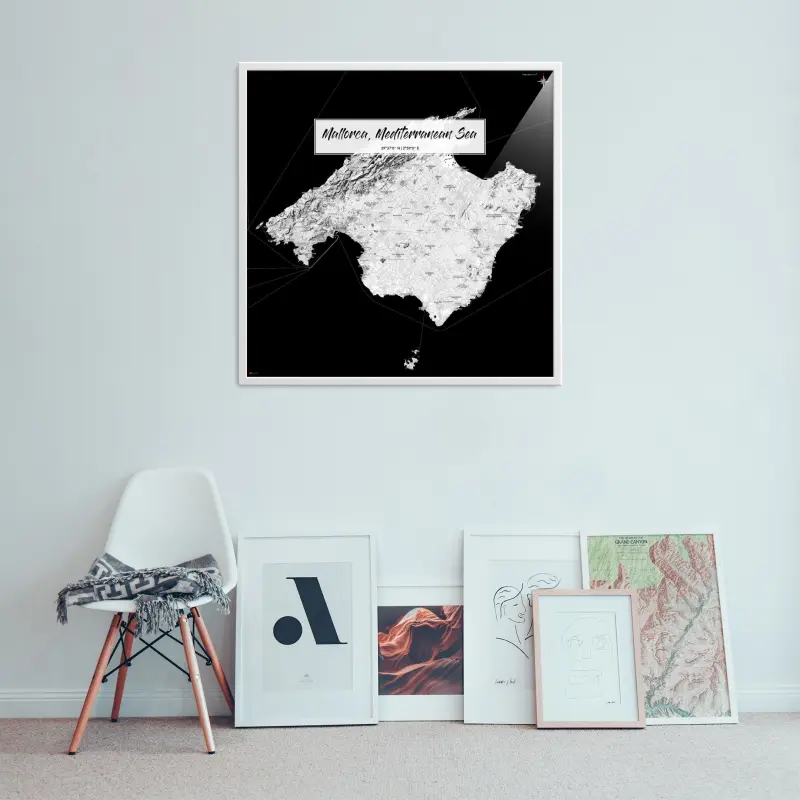 Mallorca-Landkarte als Poster im Kaia Design über Bildergalerie