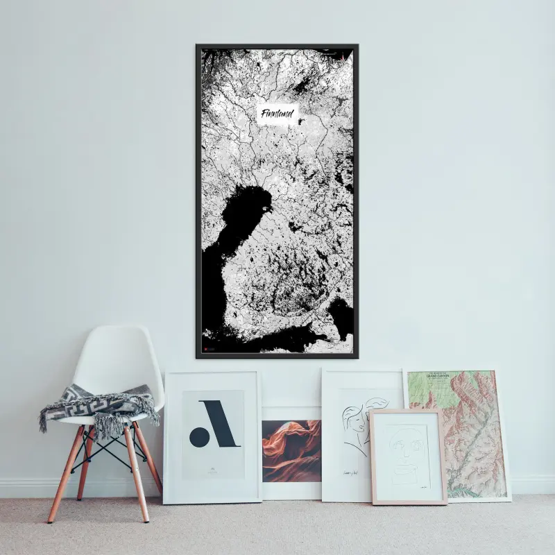 Finnland-Landkarte als Poster im Kaia Design in einer Bildergalerie