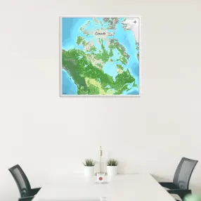 Kanada-Landkarte als Poster im Jalma Design in einem Besprechungsraum