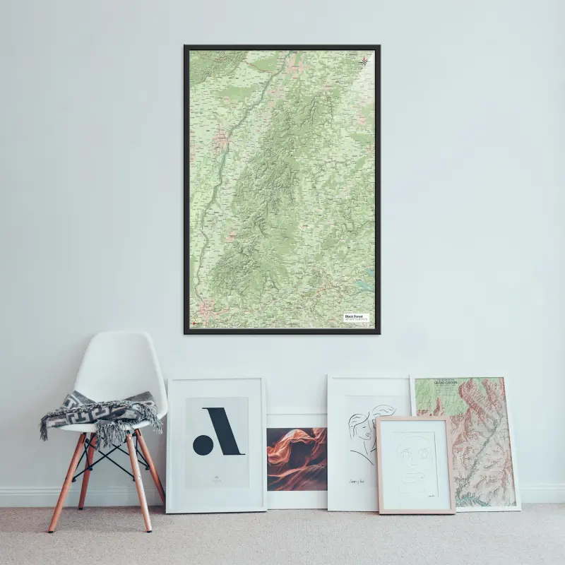 Schwarzwald-Landkarte als Poster im Nani Design in einer Bildergalerie