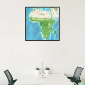 Afrika-Landkarte als Poster im Jalma Design in einem Besprechungsraum